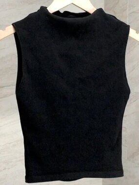 Mock Funnel Neck Sleeveless Crop Top🎈ZARA